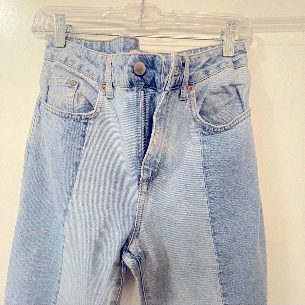 H&M Two-Tone Split Denim Jeans